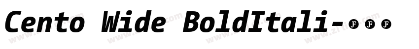 Cento Wide BoldItali字体转换